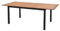 Gartentisch ausziehbar - für 8 Personen - 150/200 x 90 cm - Braun - Schwarz - Aluminium - Eukalyptusholz - Esstisch Terrassentisch Balkontisch Loungetisch