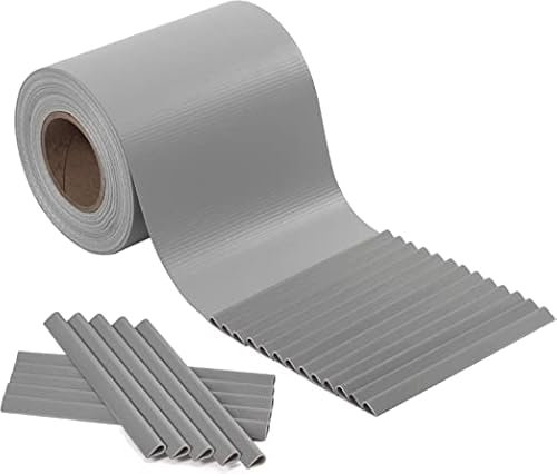 Sichtschutz Streifen 35 m lang 19 cm breit 1 mm dick mit 10 Clips grau