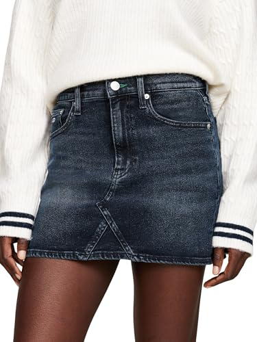 Tommy Jeans Damen Jeansrock Izzie Skirt Kurz, Blau (Denim Dark), 24W