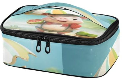 Mnsruu Enjoy Pig - Borsa termica per il pranzo, piccola, portatile, isolata, per lavoro, ufficio, scuola