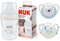 Bundle of NUK Perfect Match Baby Bottle| Anti Colic Vent | 150 ml | BPA-Free | Small Silicone Teat | Rainbow + NUK Star Baby Dummy | 0-6 Months | Day & Night Soothers | BPA-Free Silicone | 2 Count