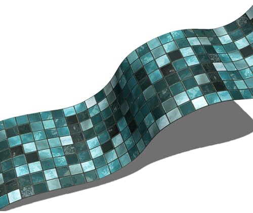 VisitRyl Bordure de papier peint Frise Murale Adhesive Bordure Papier Peint Frise Autocollante pour Cuisine, Salle de Bains, Plafond, Salon, Chambre Décoration Murale BS099 10cm X 200cm