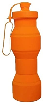 QTANZIQI Tasse avec poignée Bouteilles d'eau Pliables en Silicone Voyage Voitures Pliantes Bouilloire Portable Ma Bouteille de Boisson Pliable (Couleur : Orange) Silk Pillowcase