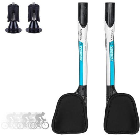 BNVB Bicycle TT Rest Bar - 12K Glossy Full High Carbon Fiber Aero Bars for Road MTB Bike (31.8mm Clamps) - Blue