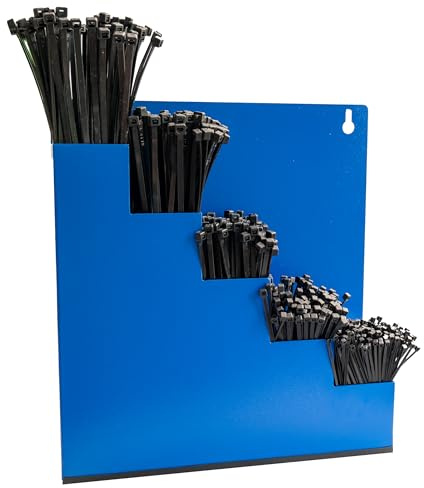 HORZEFIX Wandhalter Ordnungsbox Kabelbinderset mit 5x 100 Stück in verschieden Farben (schwarz)