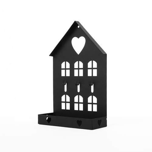 Kapaga - Schlüsselkästen Metall - Schlüsselbrett mit Ablage - Dekorativer Schlüssel - Schlüsselhalter Wand - Key Holder Wall - Schlusselaufbewahrung - Modernes Design - Praktische Aufbewahrung