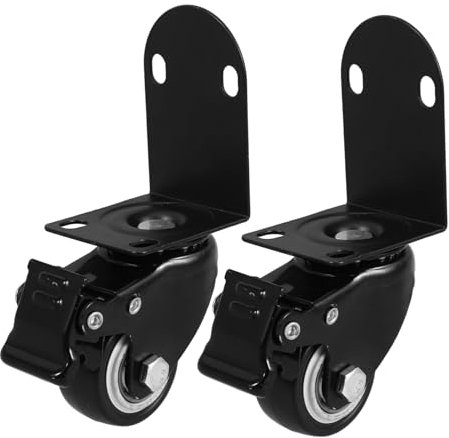 Gatuida 2pezzi Ruote Fisse Per Carrelli Esterni Ruote Silenziose Poliuretano Per Luggage e Mobili Facili Da Installare Per Banchi Da Lavoro e Attrezzature Industriali