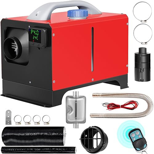 HALOYWB Riscaldatore ad Aria Diesel da 8 kW, 12 V, Riscaldamento rapido, LCD e Telecomando per Camper, Barche, Autobus, rimorchi e Camper - Ideale per Il Campeggio con Tempo Freddo