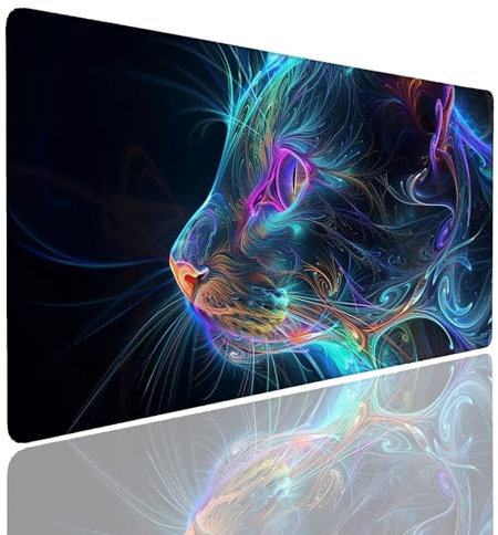 Tappetino per Mouse da Gaming, Tappetino Mouse Pad XXL Grande, Mousepad con Impermeabile e Antiscivolo, Lavabile Sottomano Copri Scrivania Ufficio, Tappetini Tappeto Mouse Mat 1600x800x4mm Dark (4)