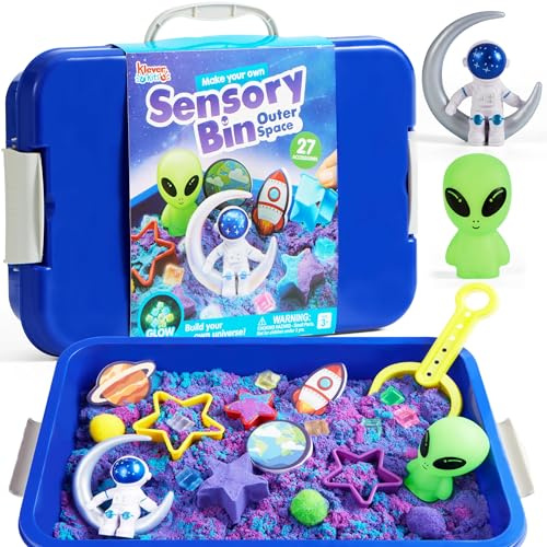 Klever Kits Zauberset, tolles Zauberer-Spielzeug, leuchtende Steine, Sandspielzeug für Jungen und Mädchen ab 3, 4, 5, 6, 7 und 8 Jahren, sensorische Lernbox, Lerngeschenk