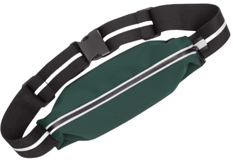 HSTWODE Laufgürtel für Handy - Lauftasche Jogging, Sportgürtel, Hüfttasche, Running Belt zum Joggen, Sport, Fitness, Laufen,passend für alle Smartphones (Grün)