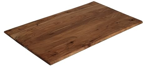 SAM Holzplatte Brasileiro 120x70 cm Akazie nussbaum echte Baumkante | Akazienholz massiv, pflegeleichte DIY-Tischplatte, für Esstisch, Couchtisch & Bistrotisch