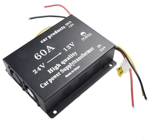 Vehicle Step Down Voltage Converter 24V to 12V with Protection against Overload and Short Circuit, 600W Continuous Power, Designed for Truck and Bus Electrical Systems