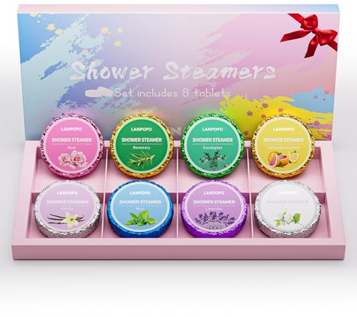 Duschbomben Geschenkset–Duschdampfer Aromatherapie mit Ätherischen Ölen, Entspannende Duschtabletten, Entspannung Geschenk, Entspannen & Dauerhaft starker Duft, Spa Wellness Geschenk für Frauen&Männer