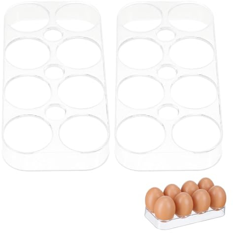 Eierhalter Kühlschrank, 2 Stück Eierbehälter Für Kühlschrank, Weiße Eieraufbewahrung Mit Platz Für 10 Eier, Stabiler Kühlschrank Organizer Für Sichere Lagerung Und Transport