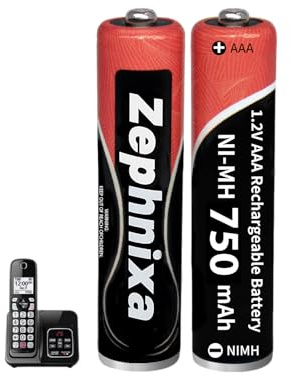 2 Stück AAA NiMH Akku 1,2V 750mAh für Gigaset/Panasonic Schnurlostelefone | Vorgeladen, geringe Selbstentladung, bis zu 2000 Ladezyklen – ideal für DECT-Schnurlostelefone von Gigaset & Panasonic