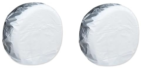 XPNSDU Borse per Pneumatici Auto Coperture per Pneumatici per Ruote Custodia per Pneumatici per Auto Custodia per Ruote per Veicoli Protezione per Ruote per Camper SUV Car Camper(2PCS Silver-L)