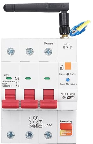 Vistreck WIFI Mätningskretsbrytare 3P 63A Fjärrkontroll Tidsinställd Läckagebrytare AC400V för Smart Home