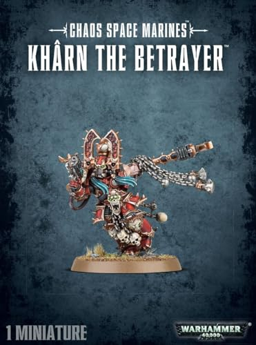 Games Workshop Warhammer 40k - Space Marine du Chaos World Eaters Khârn The Betrayer 99120102060 Noir