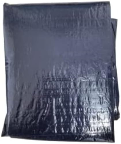 poolomio® Poolabdeckung Ø 360 cm | Poolfolie für Sommer & Winter | Abdeckfolie für runde Pools | Ganzjahresplane mit Schnellverschluss | blau/schwarz | 120g/m²