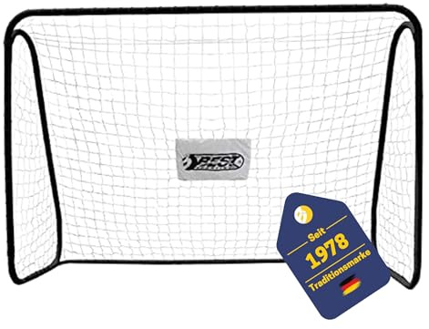 Best Sporting Fußballtor 300 x 205 x 120 cm in Schwarz I Fußball Tor mit Metallrahmen I Fußballtor für Kinder & Erwachsene I Fussballtore für Garten inkl. Heringe & Befestigungsseil