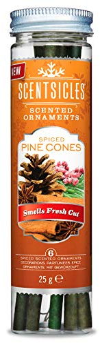 Scentsicles Tree Ornament Spiced Pine Cone Bottle (Pack of 6), Christmas
