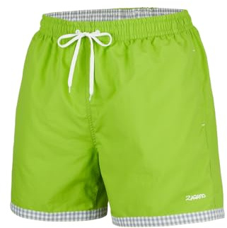 Zagano Adam Lipski Badehose Herren Schwimmhose Herren Badeshorts Herren, 5113 Badehose Herren lang pini grün hellgrün, Gr. XXL