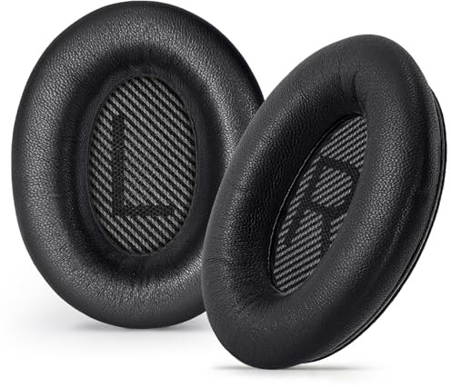 Aurivor Echte Leder Ohrpolster für Bose QuietComfort QC-35 QC-35-II QC-25 QC-15 QC-2 Kopfhörer, Lammleder Ersatz Ohrmuscheln für Ae2/Ae2i/Ae2W SoundLink SoundTrue Over-Ear Headsets