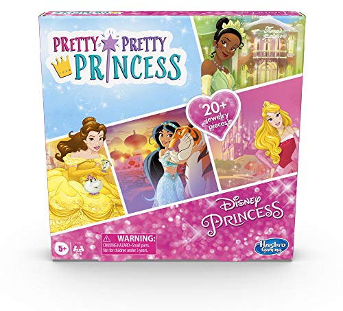 Hasbro Gaming Pretty Pretty Princess: Edition Board Game Featuring Disney Princesses, Jewelry Dress-Up Game for Kids Ages 5 and Up, for 2-4 Players (Amazon Exclusive)