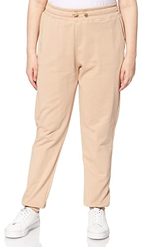 NA-KD Logo Basic Sweatpants Pantalones deportivos Mujer, Beige, L
