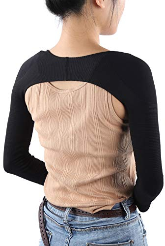 Mangas de compresión del cuerpo de la talladora del brazo superior de las mujeres, corrección de la espalda Protector del hombro Manga del brazo Corrector de postura Brazo que adelgaza la talladora