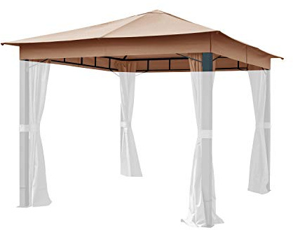 Ersatzdach 3x3 m für Sunset Premium ca. 220 g/m² Cappuccino