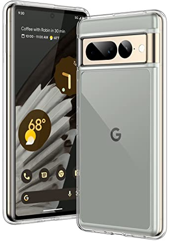 JETech Hülle für Google Pixel 7 Pro, Anti-Vergilbung, Durchsichtig | Stoßschutz, Kratzfeste Harte PC-Rückseite, Robuster Transparenter TPU-Rahmen