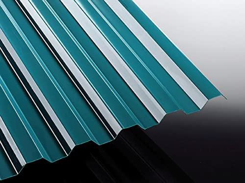 Trapez Wellplatte aus Polycarbonat Spundwand grün 1115x4000