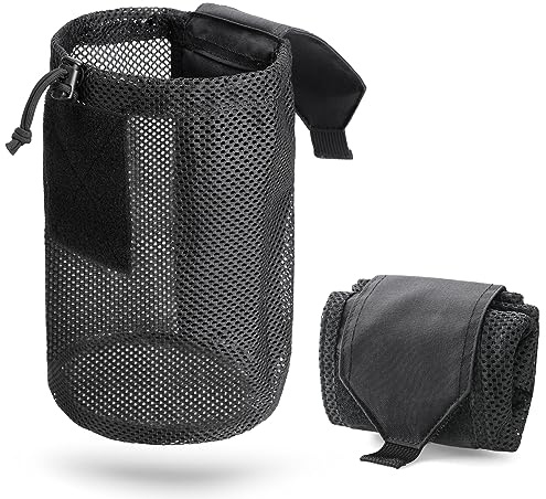 WYNEX Pochette Tactique Poche de Delestage Militaire Poche Molle Pliable pour Ceinture Gilet Tactique Pochette Utilitaire pour Chargeur Petit Sac en Filet pour Chasse | avec Cordon de Serrage