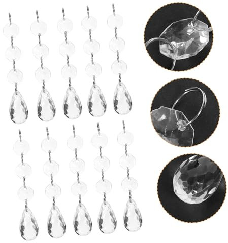 LIFKOME 30stücke Hängende Kristallanhänger Transparente Dekoration Für Hochzeiten Feiern Für Lampen Feste Anlässe Robuste Kristallperlen Und Wassertröpfchen Elegante Raumgestaltung