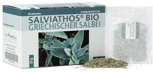 Dr. Pandalis - Salviathos Bio Griechischer Salbei – Kräutertee – würziger Geschmack – Bio – 33g (22 Teebeutel)