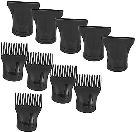 Pettine Ugello Concentratore per Asciugacapelli Nero 10 Pezzi