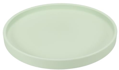 PATIKIL 9.8 Pollici Sottovaso Rotondo in Ceramica, Sottovaso per Piante Vassoio Portafiori per Interni Esterni Terrazzo Balcone, Verde Menta
