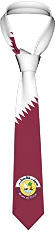 Krawattenschal Katar-Flagge Katar, Tie Klassisch Hochzeit Krawatte Elegant Arbeit Krawatten Für Hochzeit Festliche Business