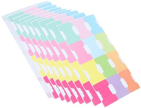 HOODANCOS 24stücke Selbstklebende Index-tabs Für Notizbücher Bunte Beschreibbare Registerkarten Reißfestem Papier Für Organisation Und Planung Schule Büro Und Zuhause