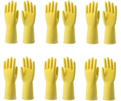 Siyecioa 6 Paar Gummihandschuhe, Putzhandschuhe, Haushaltshandschuhe, Spülhandschuhe, Handschuhe Küche, Gartenhandschuhe Wiederverwendbare für Küche, Spülen, Putzen (M 6 Paar)