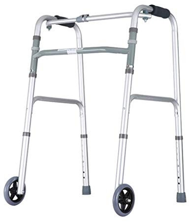 Andador, Andador Plegable con Ruedas Andadores de Ayuda para la Movilidad Ayudas para Caminar de Altura Ajustable Andador liviano para Personas Mayores Andador