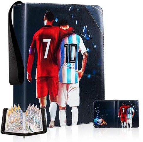 ForeverupTrading Card Album for Football, Football Card Holder, Carrying Case Binder Album with 50 Sleeves 400 Pockets for Collection Football Star Cards Kids Perfect collectible toy