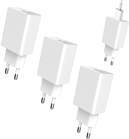 European USB Charger Plug, 3 Pcs EU USB Plug, Shaver Socket to US-B Travel Adapter Compatible with Phones Tablet Shavers Toothbrush