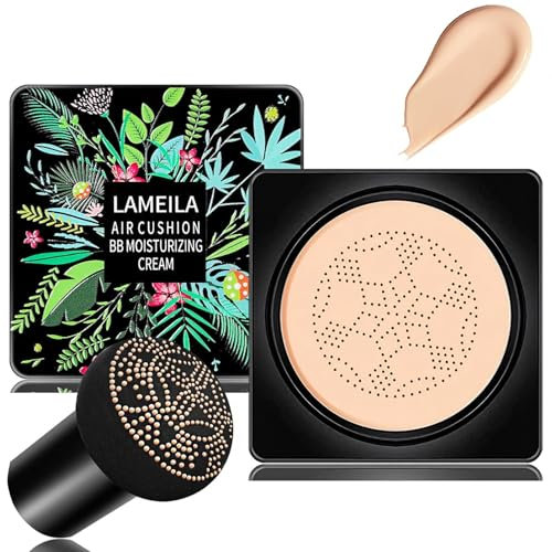 Fondotinta CC Cream,BB Cream idratante, Base Idratante Per Il Trucco Lunga Durata, Mushroom Head Fondotinta Cushion Anche Tonalità Della Pelle Correttore Illumina il Pelle (Naturale)