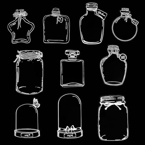 40 Stück transparente Lesezeichen, Lesezeichen mit getrockneten Blumen, personalisierte Lesezeichens, Lesezeichens mit Glasaufklebern zum Selbermachen, Glasflaschenaufkleber Geschenk