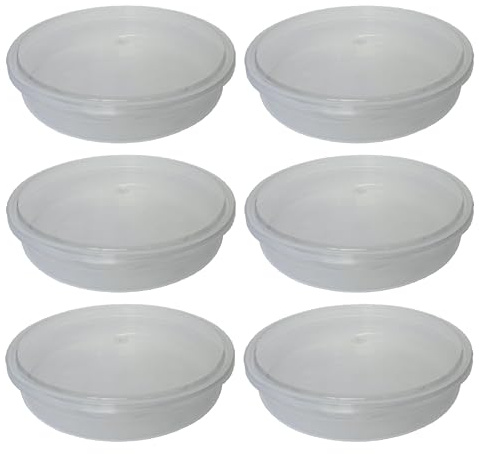 TENLITE [6-Pack 1500ML Clear Round Food Containers with Airtight Lids – BPA-Free Plastic Storage Boxes For Meal Prep, Bento Cakes, Salads & Takeaway – Microwave & Freezer Safe