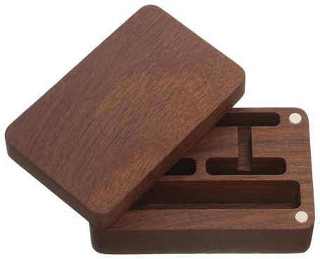 LRXIYODE Scatola Regalo in Legno Per Fermacravatte e Gemelli Portagioie Da Uomo Chiusura Magnetica Scatola Per Gemelli Protettiva e Leggera