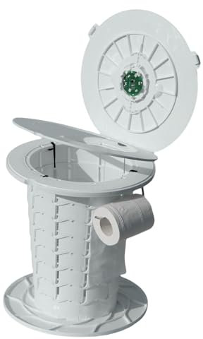 Kustimantu Tragbare Camping-Toilette für den Außenbereich, für Camping, Sanitär-Eimer, leicht, wasserdicht, Kapazität 400 kg, für Nachttisch, Krankenhaus, und LKW